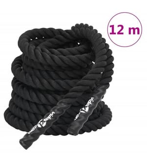 Corde de combat noir 12 m 9 kg polyester