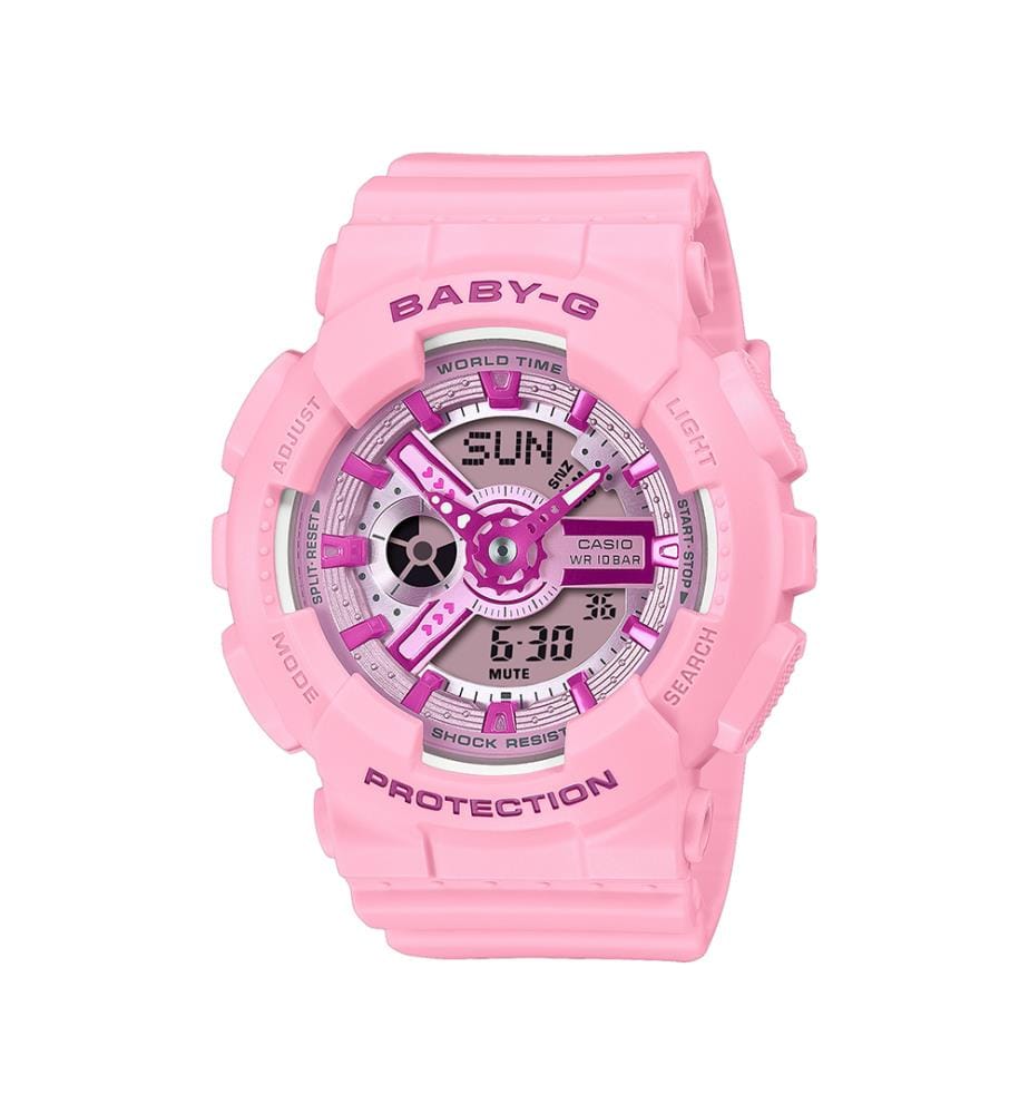 Uhr mit LED-Beleuchtung – Rosa