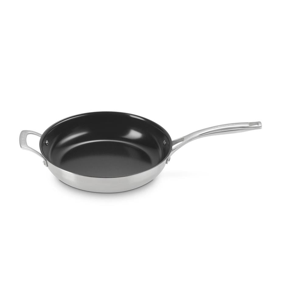 Poêle Anti-Adhérente Inox Essentiel avec Poignée d'Assistance 28 cm - Argenté
