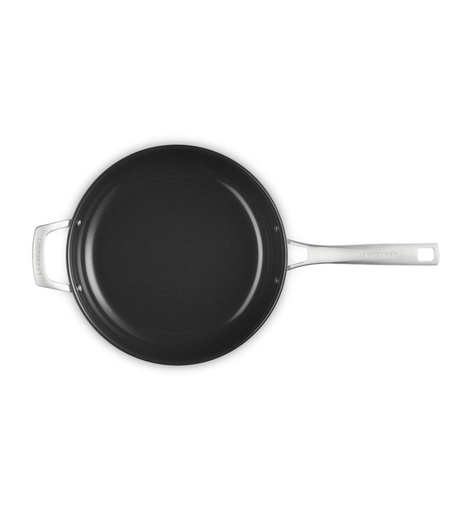 Poêle Anti-Adhérente Inox Essentiel avec Poignée d'Assistance 28 cm - Argenté