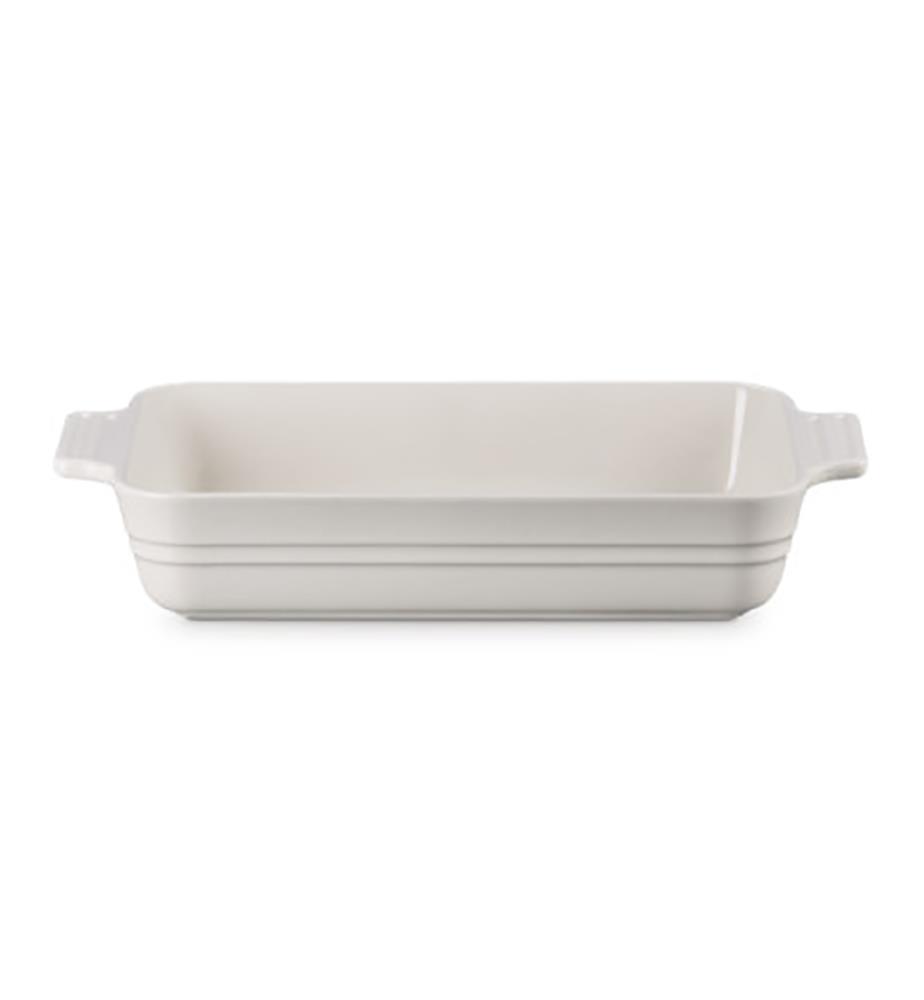 Plat Rectangulaire Classique en Céramique 25 cm - Crème