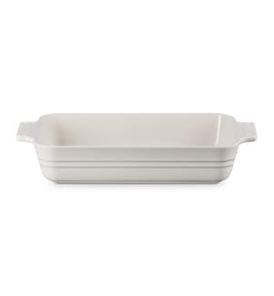 Plat Rectangulaire Classique en Céramique 25 cm - Crème
