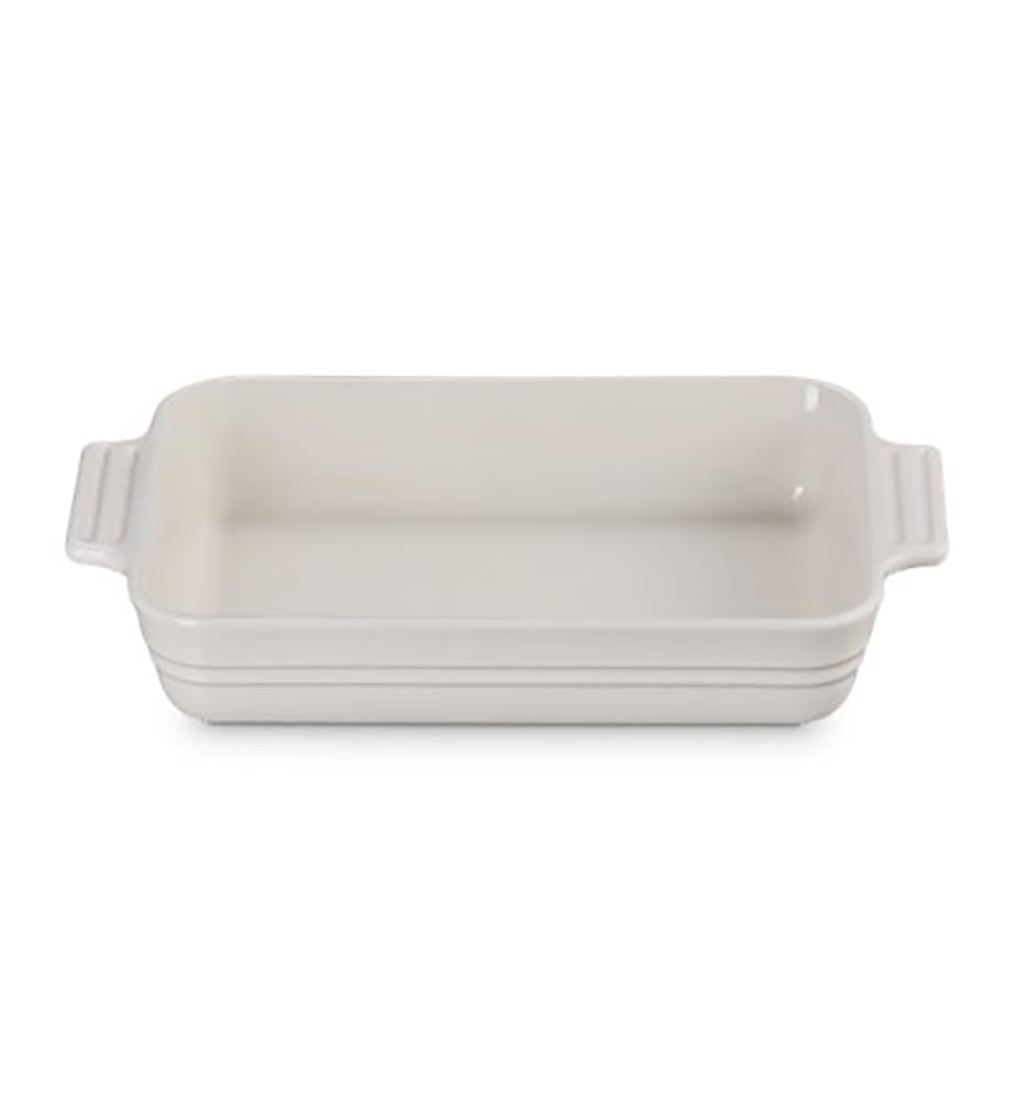 Plat Rectangulaire Classique en Céramique 25 cm - Crème