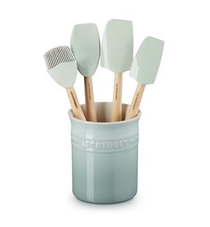Pot à Ustensiles avec 4 Spatules Création - Gris