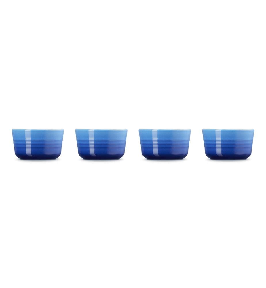 Set de 4 Mini Ramequins en Céramique 100 ml - Bleu
