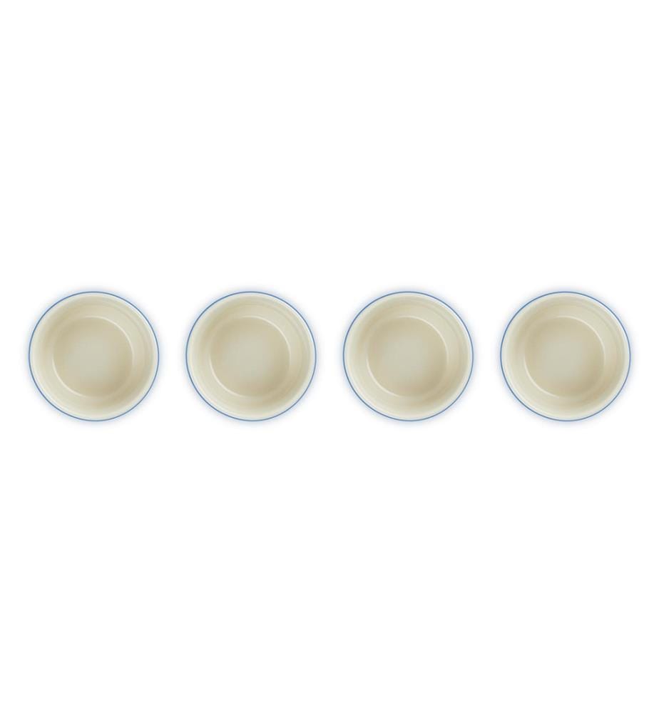 Set de 4 Mini Ramequins en Céramique 100 ml - Bleu