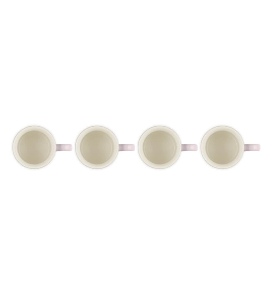 Set aus 4 Keramikbechern 400 ml - Weiss