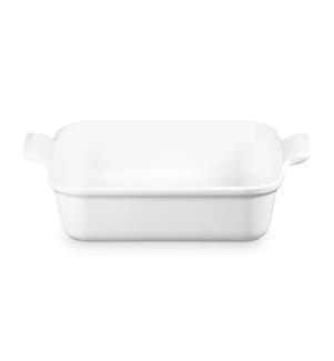 Plat Carré Héritage en Céramique 23 cm - Blanc