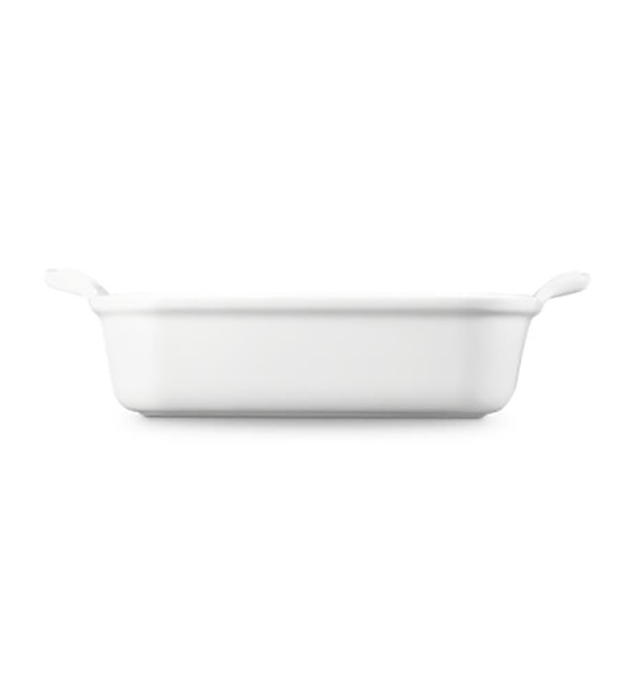 Plat Carré Héritage en Céramique 23 cm - Blanc