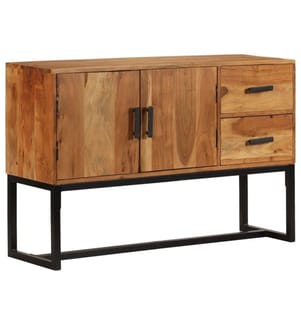 Sideboard Braun 110x30x70 cm Massivholz Akazie