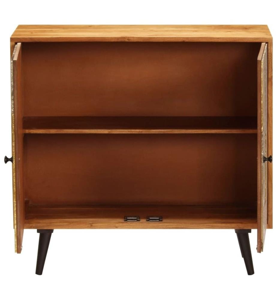 Sideboard 80x30x75 cm Massivholz Akazie