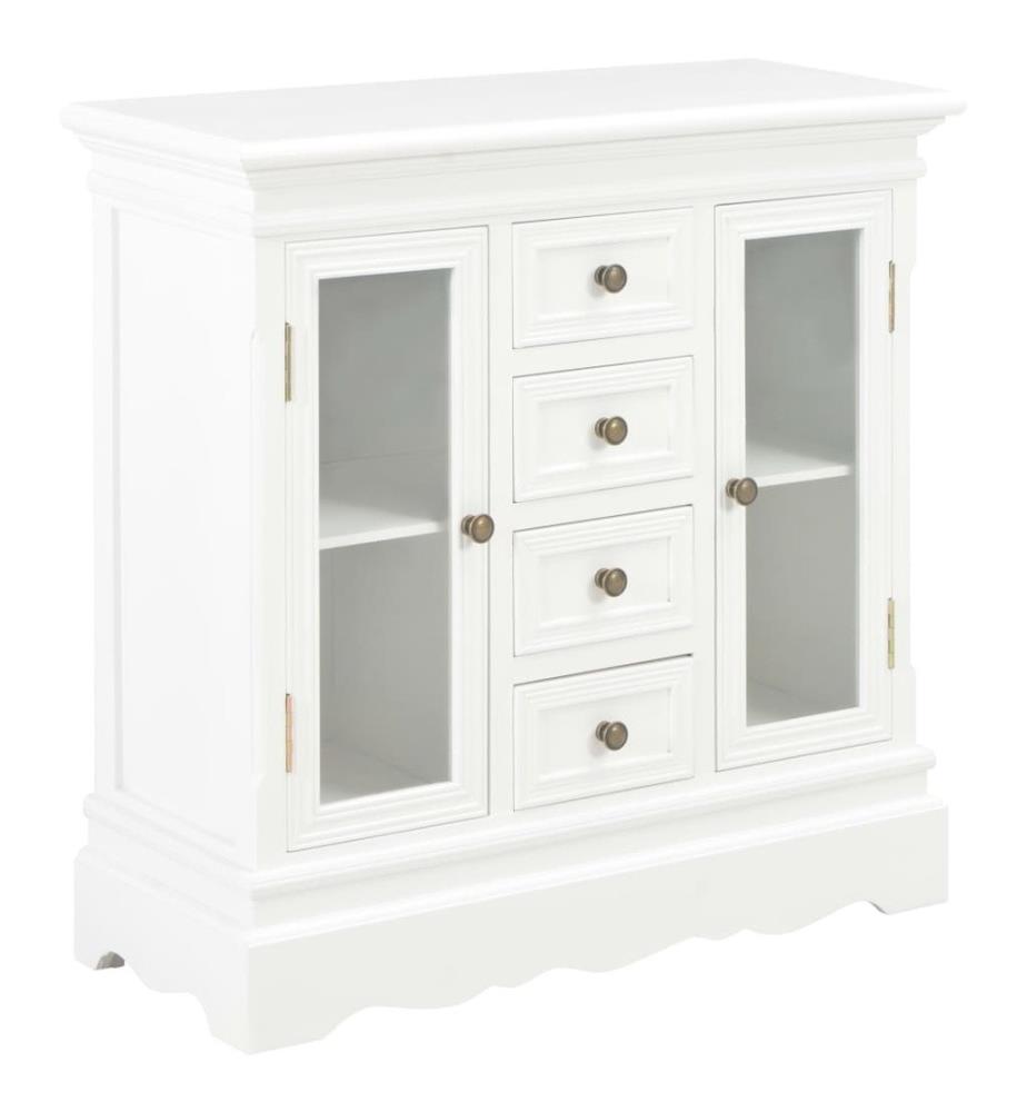 Sideboard Weiss 70x28x70 cm Massivholz Kiefer