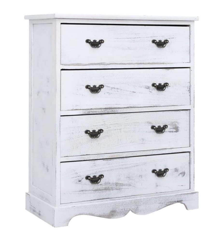 Schubladenkommode Weiss 60×30×75 cm Holz