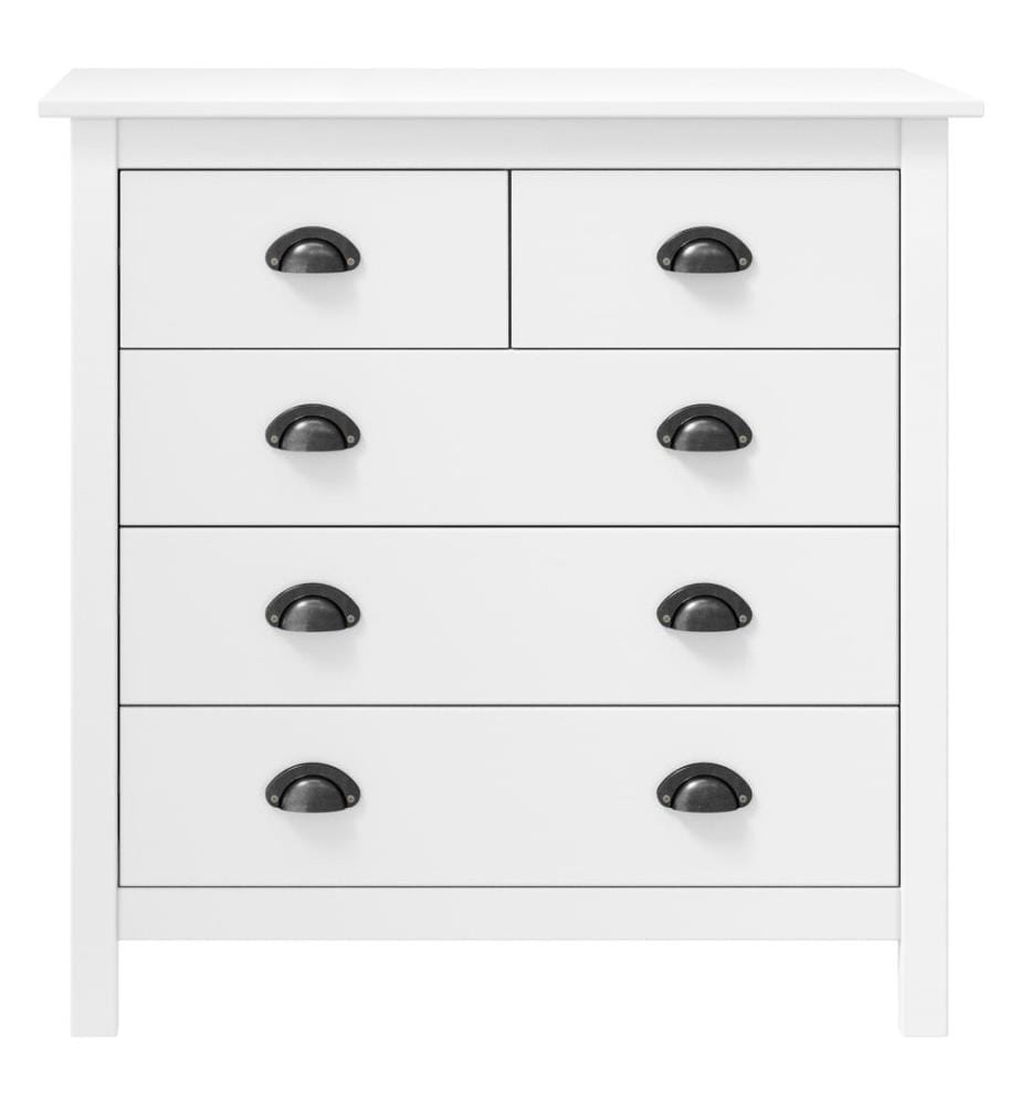 Buffet Hill Blanc 79x40x80 cm Bois de pin solide
