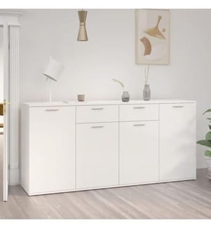 Sideboard Hochglanz-Weiss 160x36x75 cm Holzwerkstoff