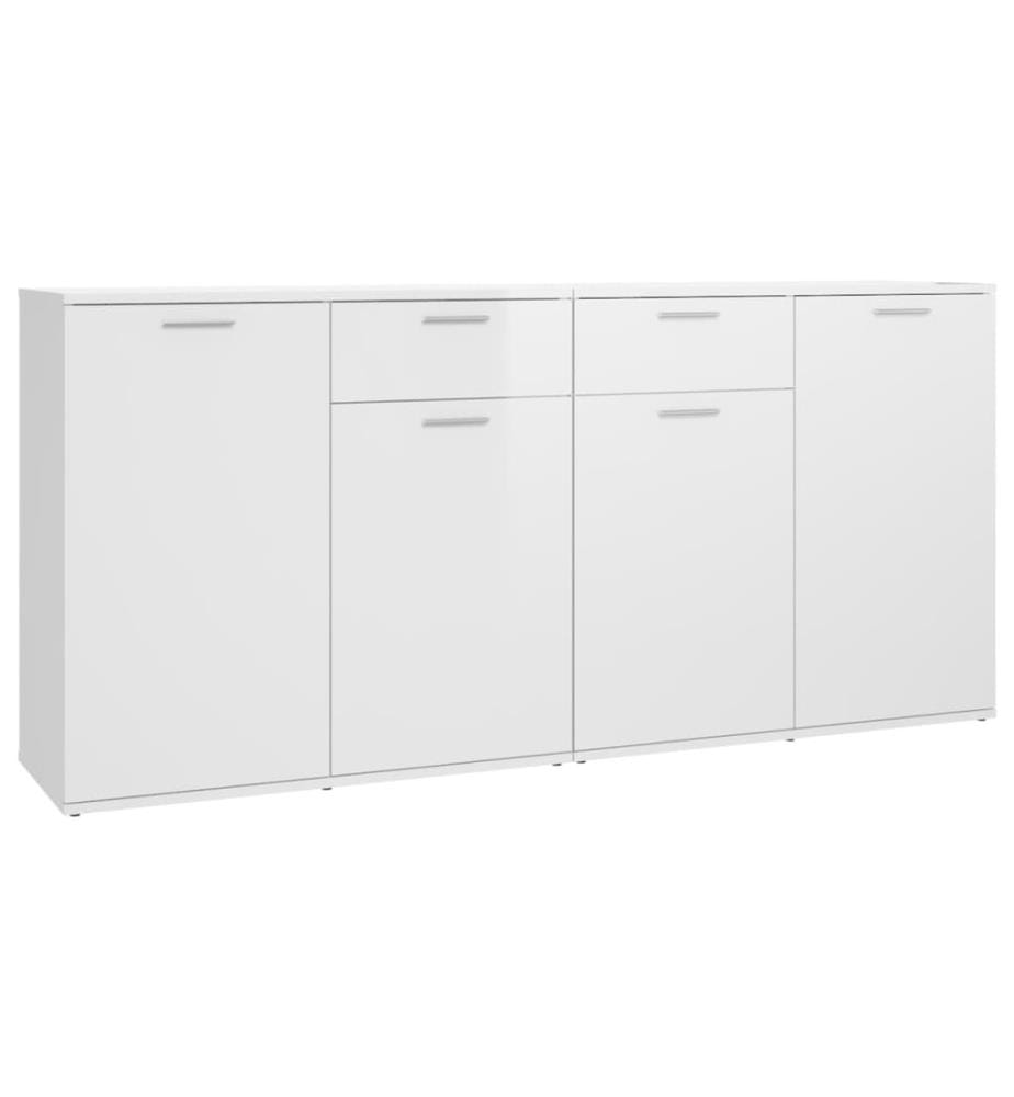 Sideboard Hochglanz-Weiss 160x36x75 cm Holzwerkstoff