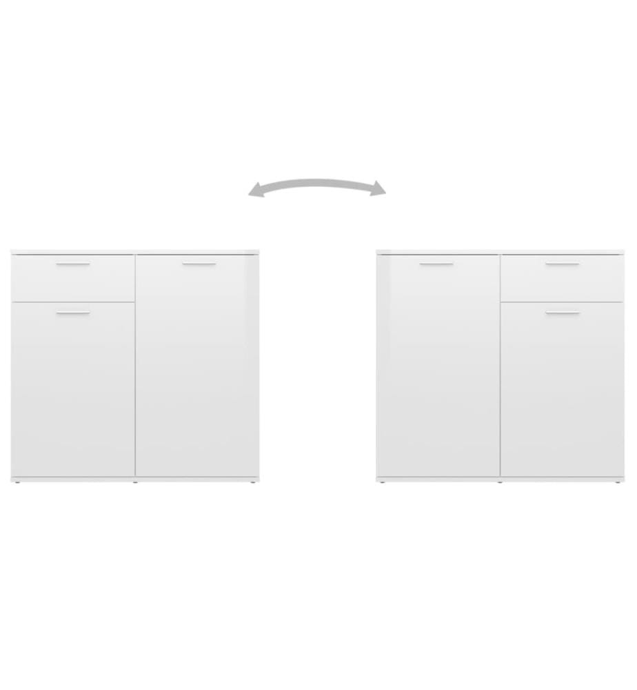 Sideboard Hochglanz-Weiss 160x36x75 cm Holzwerkstoff