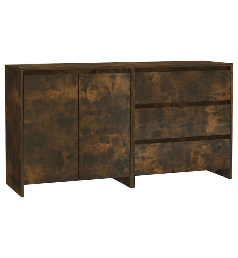 Buffets 2 pcs Chêne fumé Bois d'ingénierie