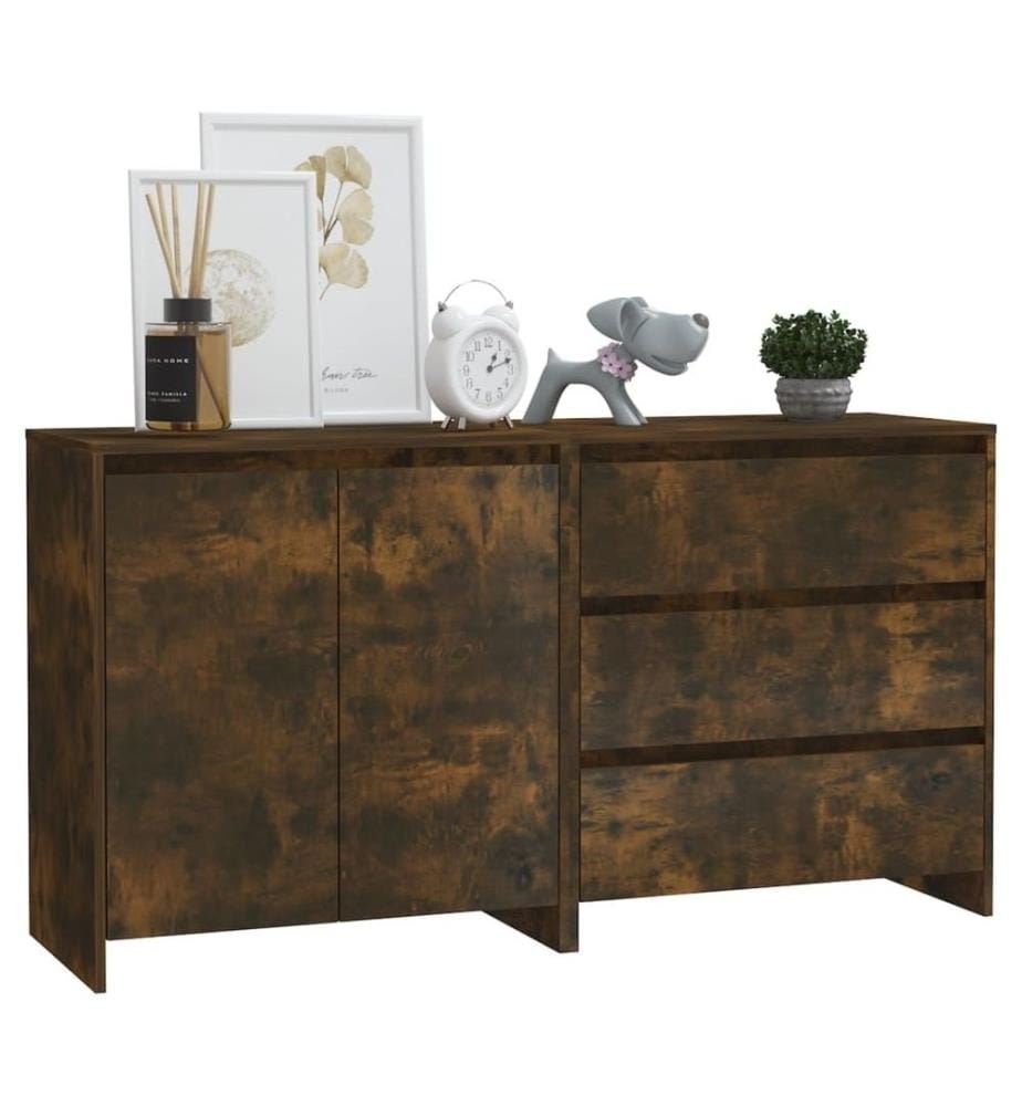 Buffets 2 pcs Chêne fumé Bois d'ingénierie