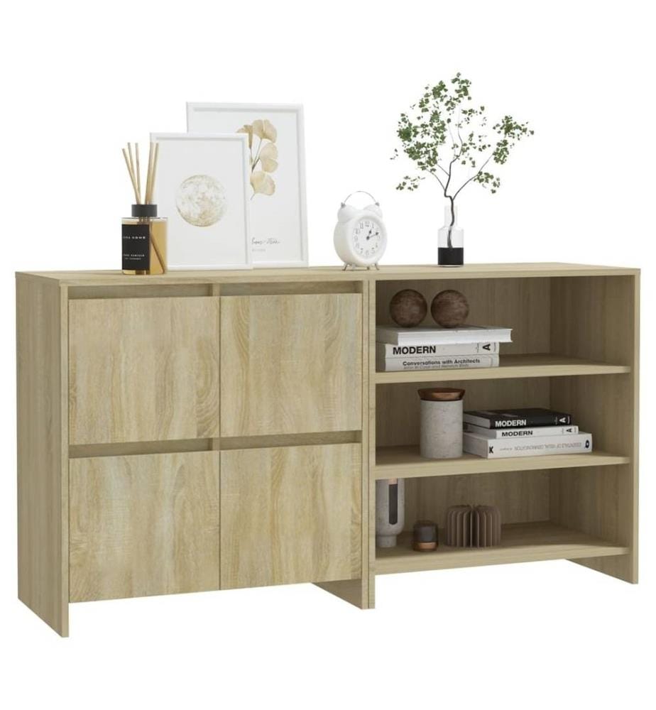 2-tlg. Sideboard Sonoma-Eiche Holzwerkstoff