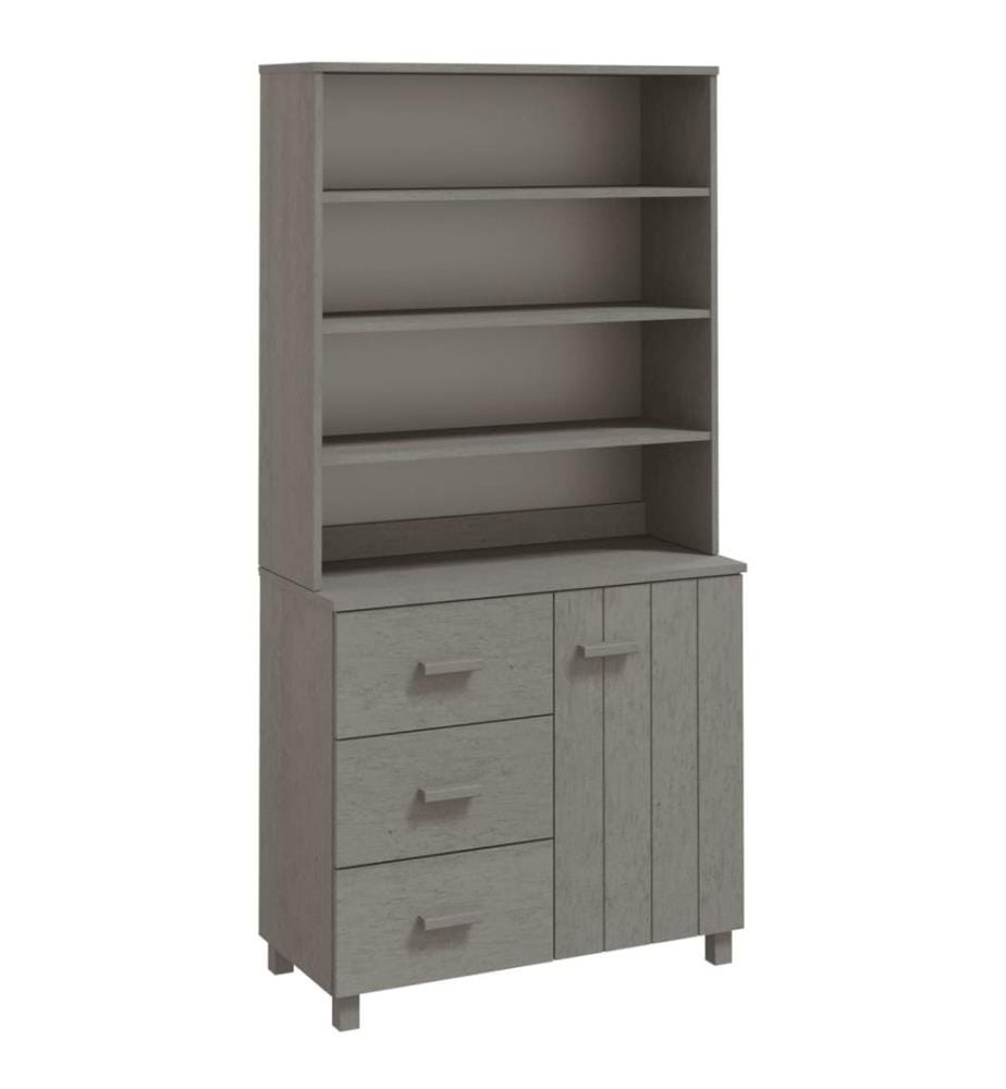 Highboard HAMAR Massivholz Kiefer Hellgrau