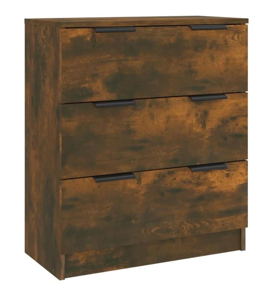 3-tlg. Sideboard Räuchereiche Holzwerkstoff