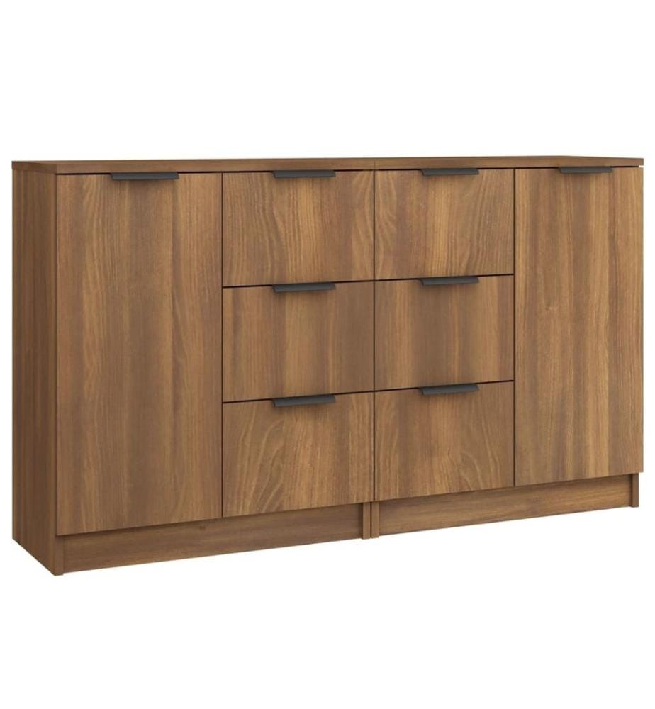 Sideboards 2 Stk. Braun Eichen-Optik 60x30x70 cm Holzwerkstoff