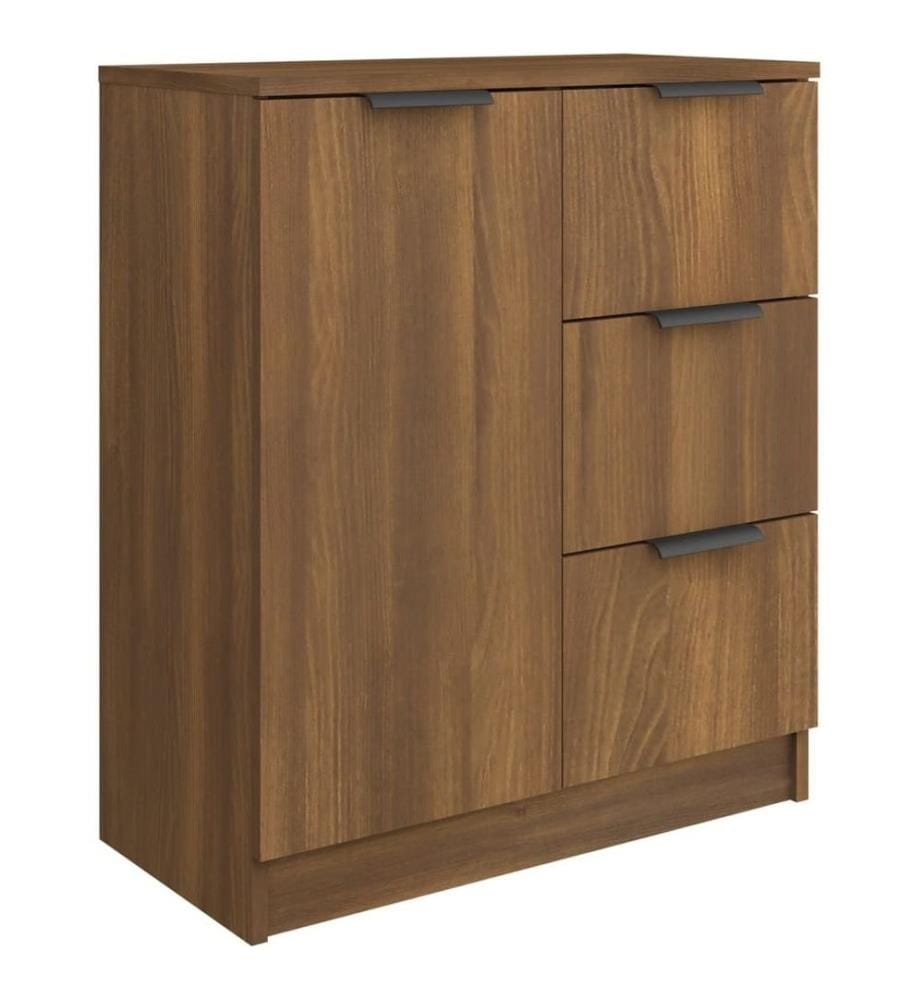 Sideboards 2 Stk. Braun Eichen-Optik 60x30x70 cm Holzwerkstoff