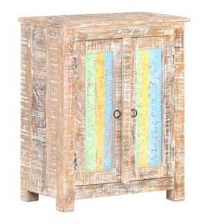 Sideboard 61x35x76 cm Raues Akazienholz