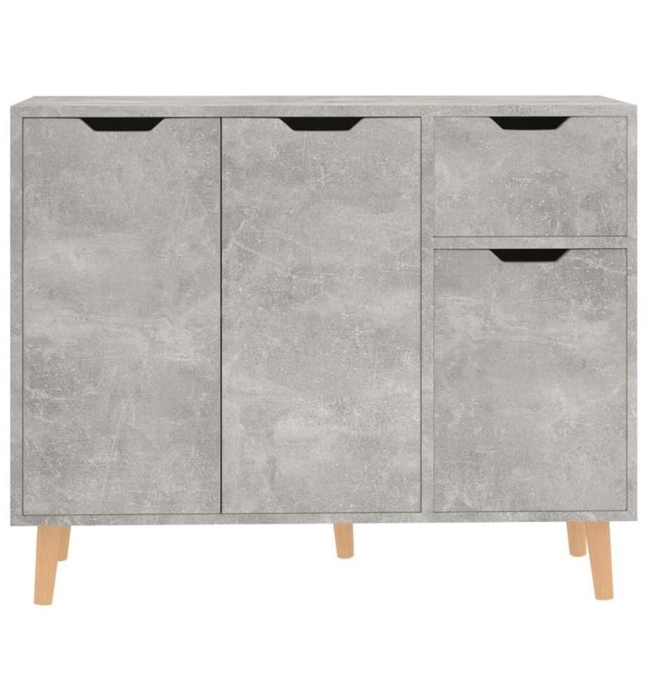 Buffet Gris béton 90x30x72 cm Aggloméré