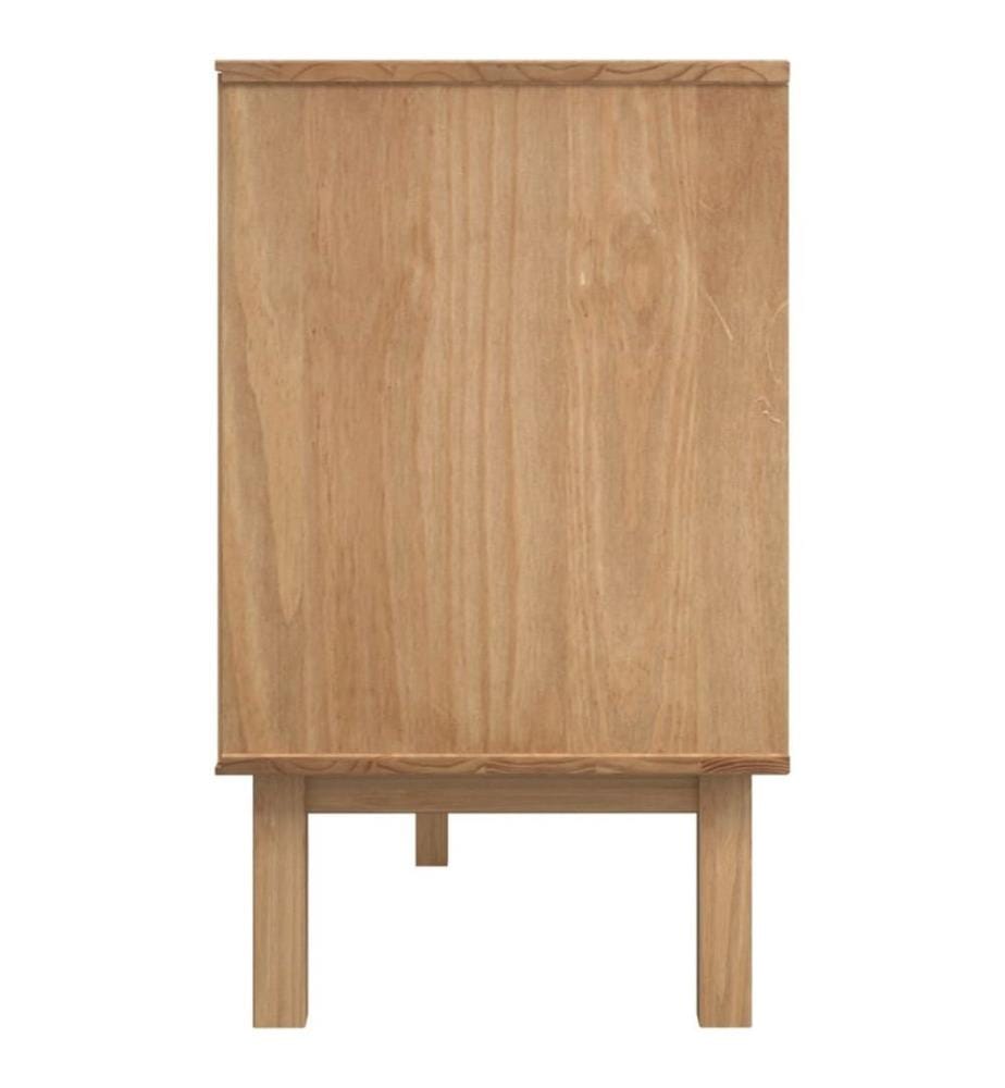 Buffet OTTA Marron et blanc 114x43x73,5 cm Bois massif pin