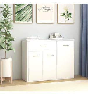Sideboard Weiss 88x30x70 cm Holzwerkstoff