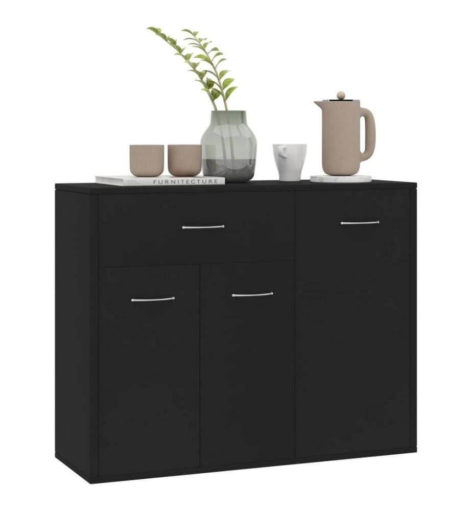 Sideboard Schwarz 88x30x70 cm Holzwerkstoff