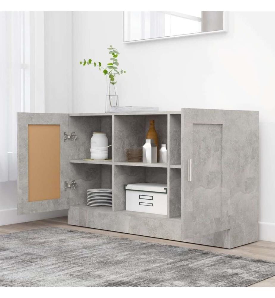 Sideboard Betongrau 120x30,5x70 cm Holzwerkstoff