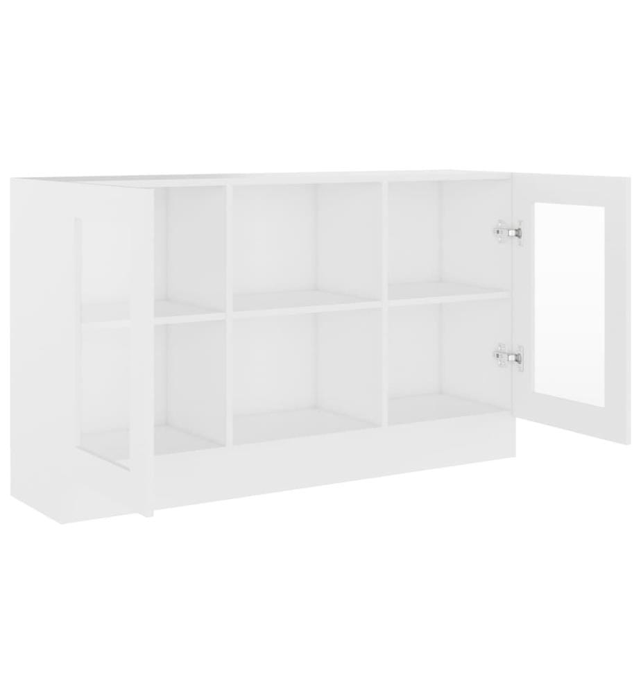 Vitrinenschrank Weiss 120x30,5x70 cm Holzwerkstoff