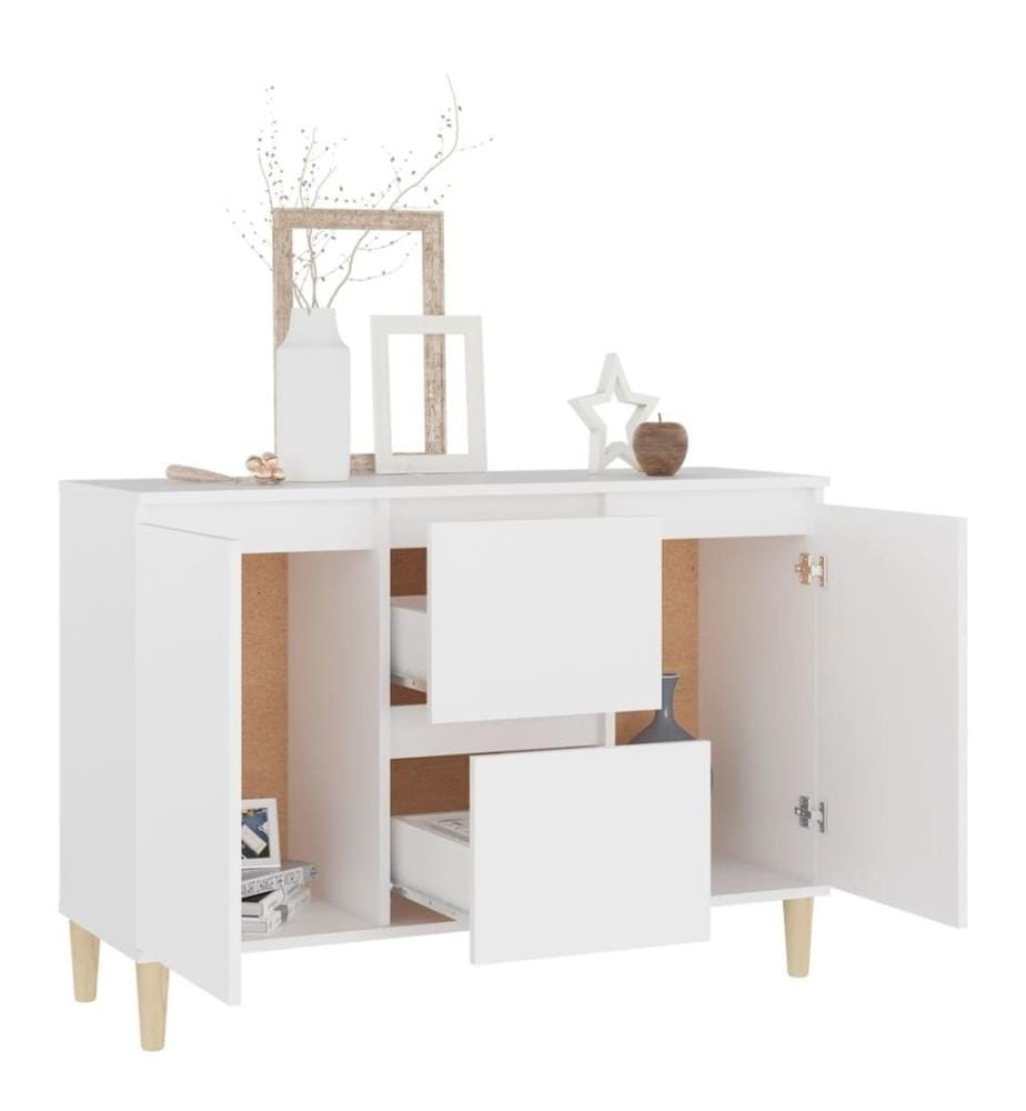 Buffet Blanc 103,5x35x70 cm Aggloméré