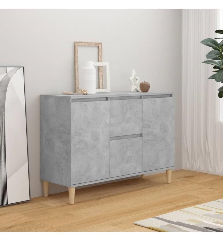 Buffet Gris béton 103,5x35x70 cm Aggloméré