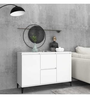 Buffet Blanc 104x35x70 cm Aggloméré