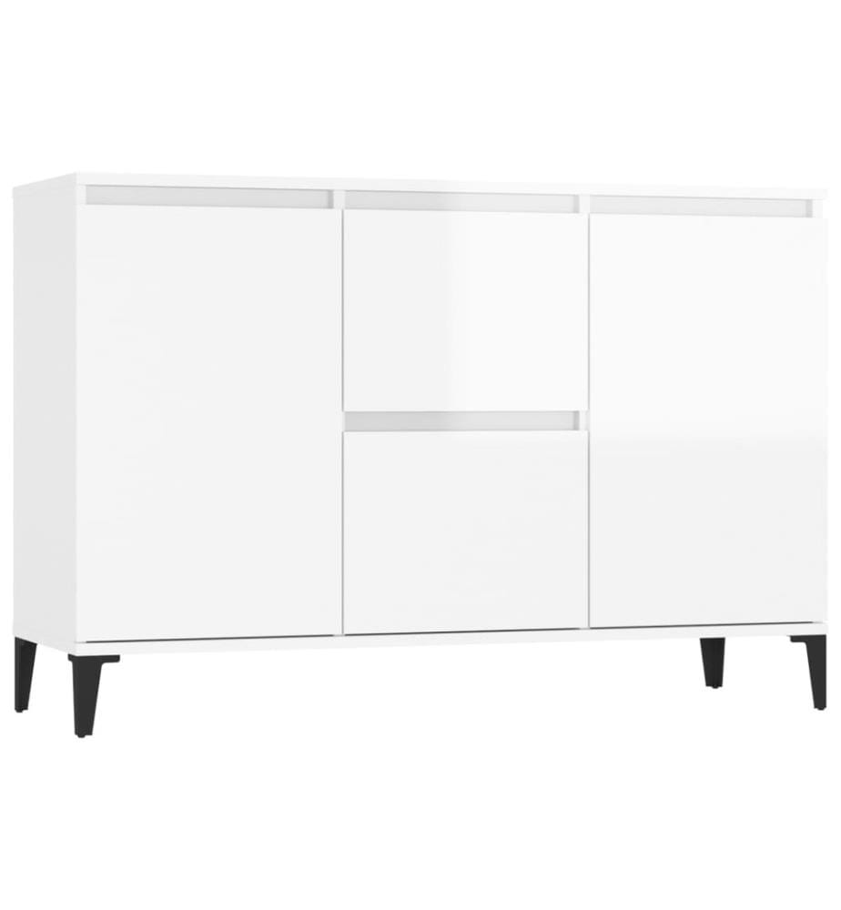 Sideboard Hochglanz-Weiss 104x35x70 cm Holzwerkstoff
