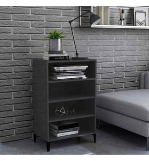 Sideboard Hochglanz-Grau 57x35x90 cm Holzwerkstoff