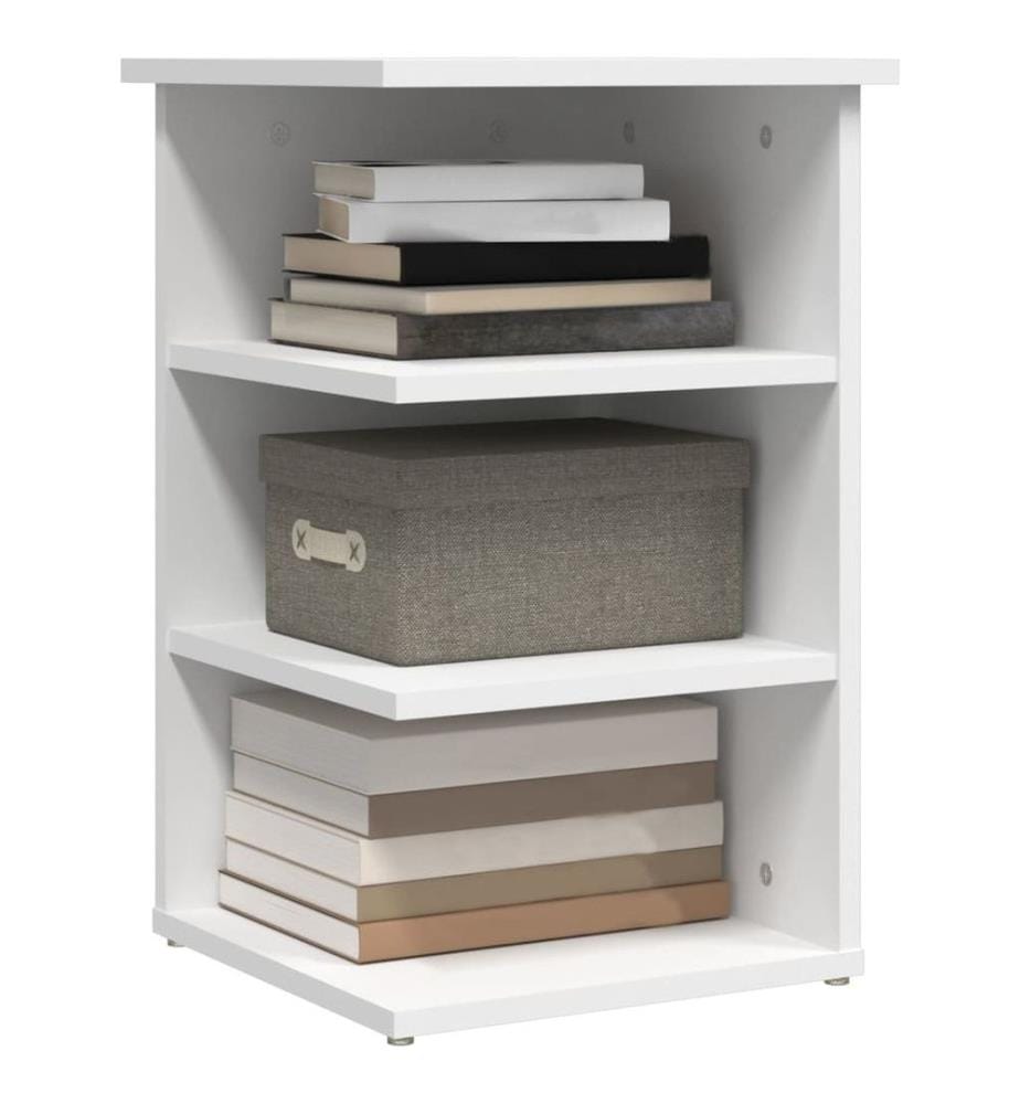 Beistellregal Weiss 35x35x55 cm Holzwerkstoff