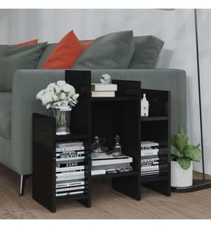 Regalschrank Hochglanz-Schwarz 60x26x60 cm Holzwerkstoff