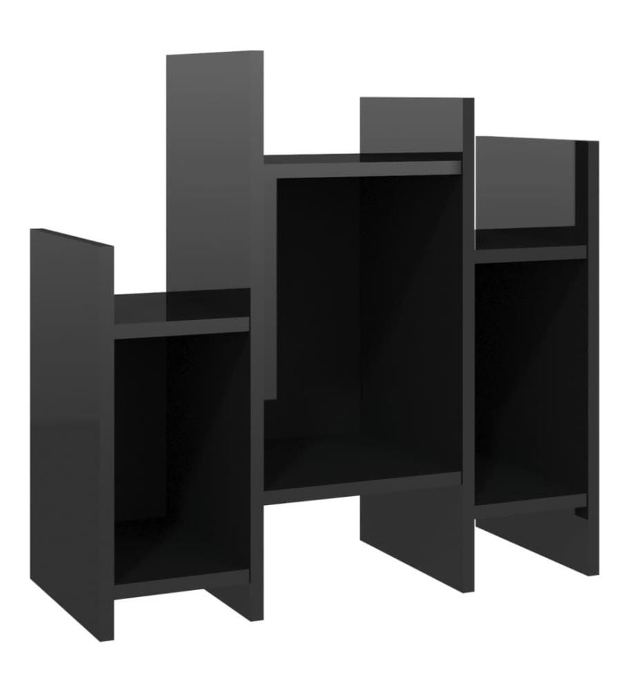 Regalschrank Hochglanz-Schwarz 60x26x60 cm Holzwerkstoff