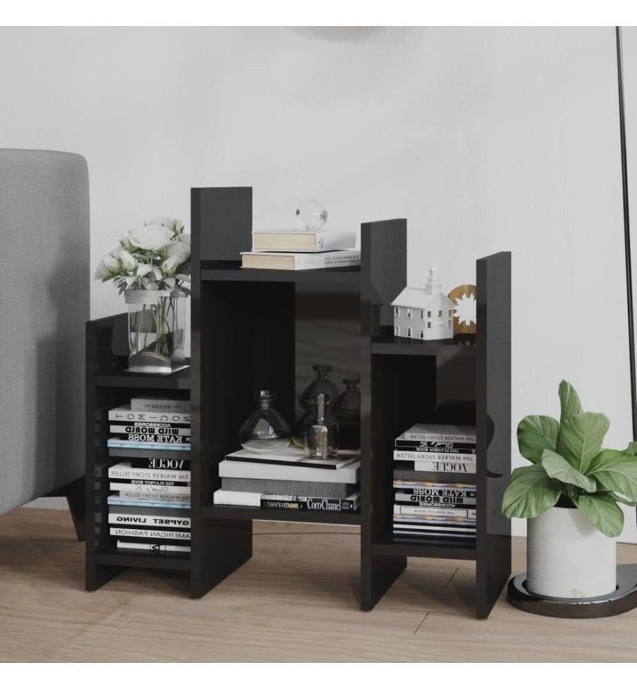Regalschrank Hochglanz-Schwarz 60x26x60 cm Holzwerkstoff