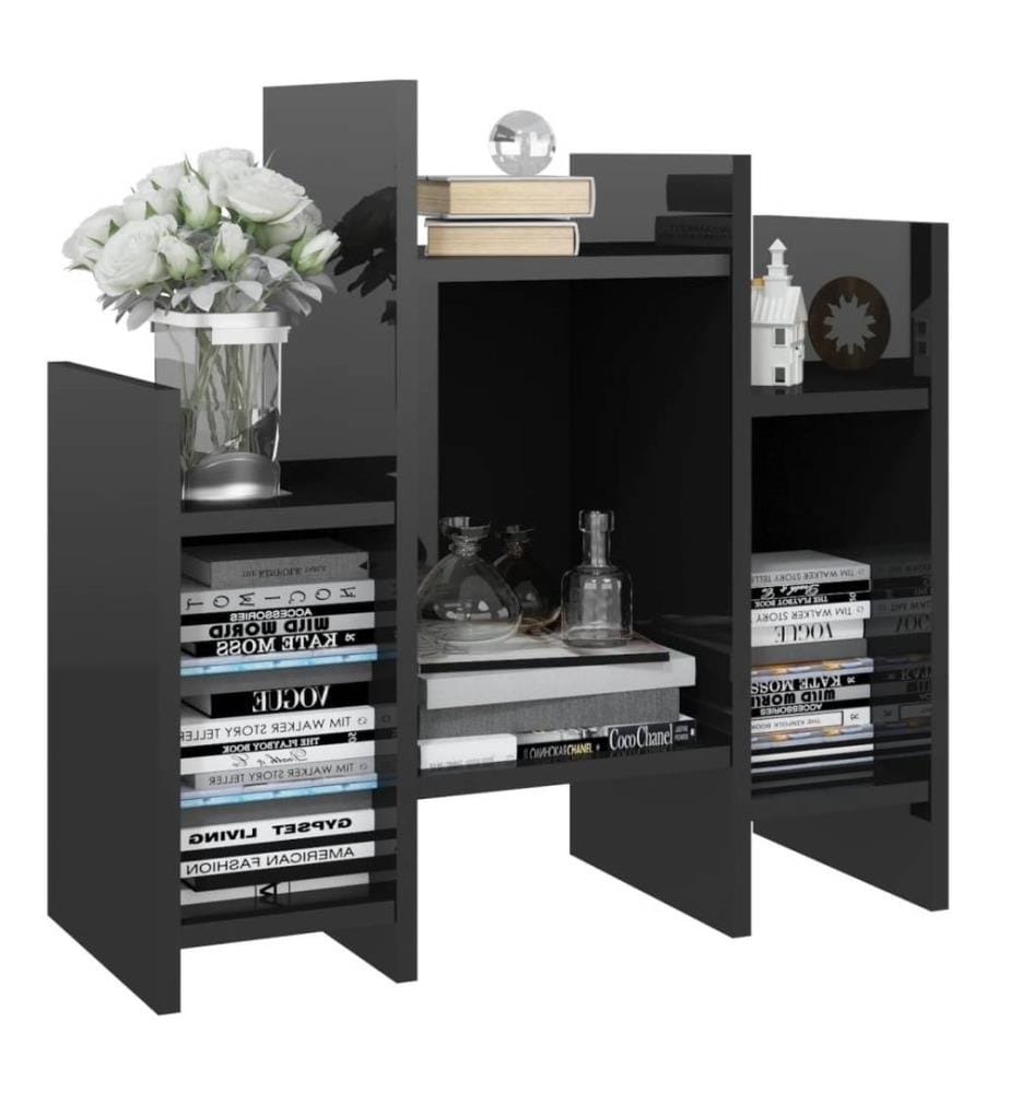 Regalschrank Hochglanz-Schwarz 60x26x60 cm Holzwerkstoff