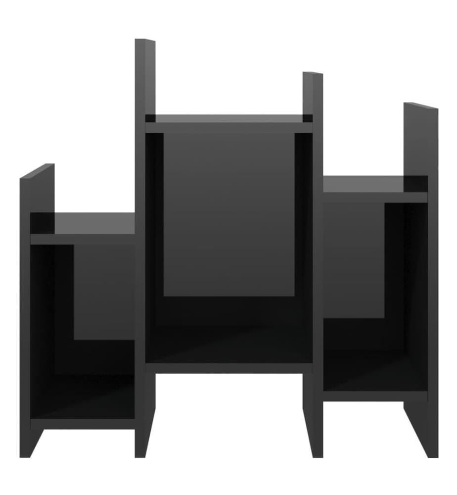 Regalschrank Hochglanz-Schwarz 60x26x60 cm Holzwerkstoff