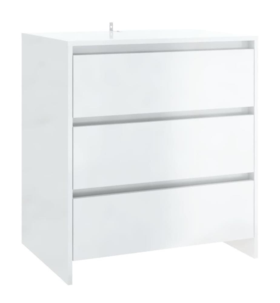 Sideboard Hochglanz-Weiss 70x41x75 cm Holzwerkstoff