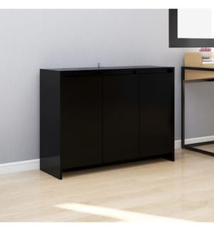 Sideboard Schwarz 102x33x75 cm Holzwerkstoff