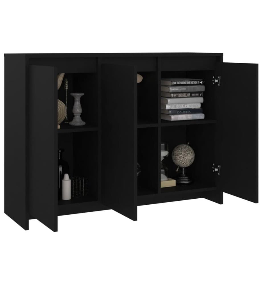 Sideboard Schwarz 102x33x75 cm Holzwerkstoff