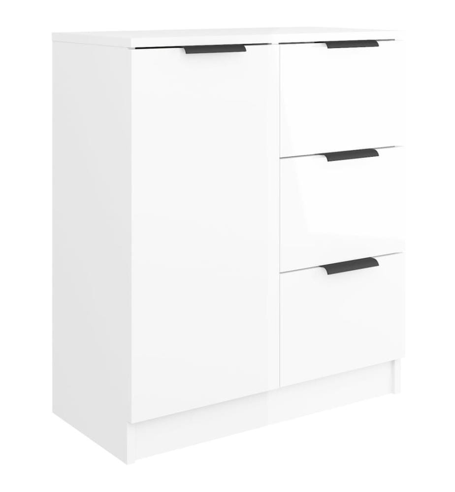 Sideboard Hochglanz-Weiss 60x30x70 cm Holzwerkstoff
